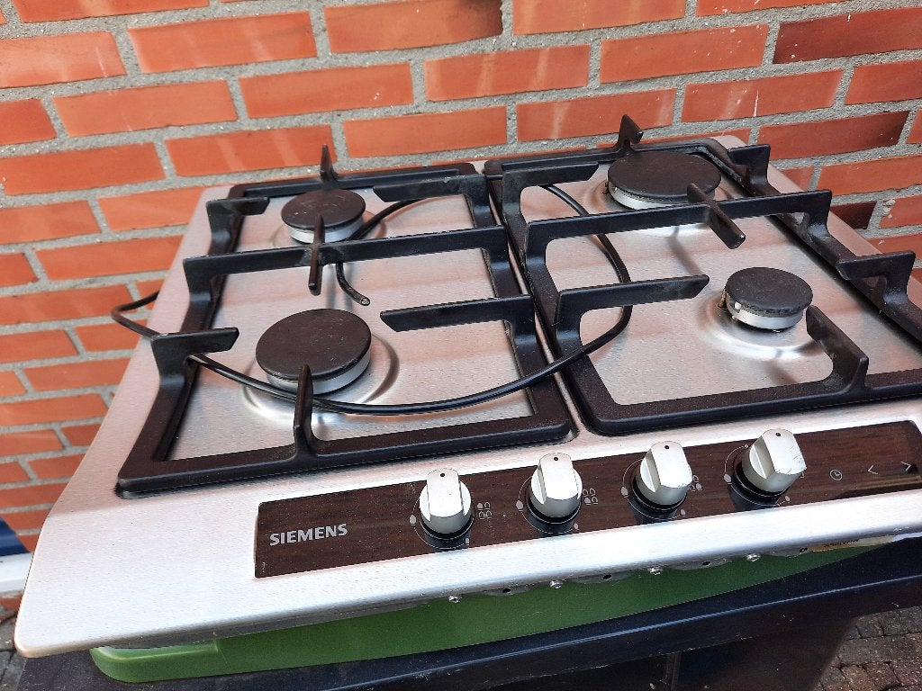 Kookplaat gas, 4 pits, Ophalen, Gebruikt, 4 kookzones, Inbouw