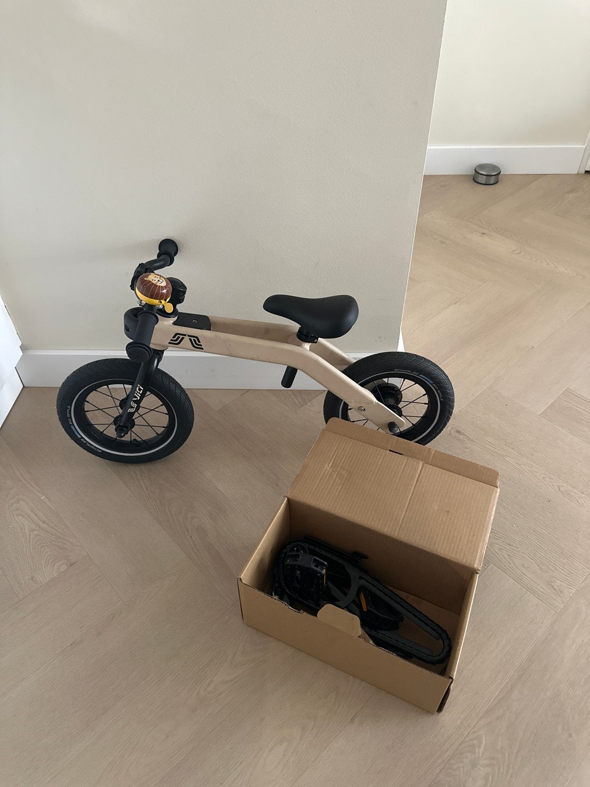 Kinderfiets meegroeifiets Vici 3-in-1 loopfiets en trapfiets, Ophalen, Zo goed als nieuw, Terugtraprem, Minder dan 16 inch