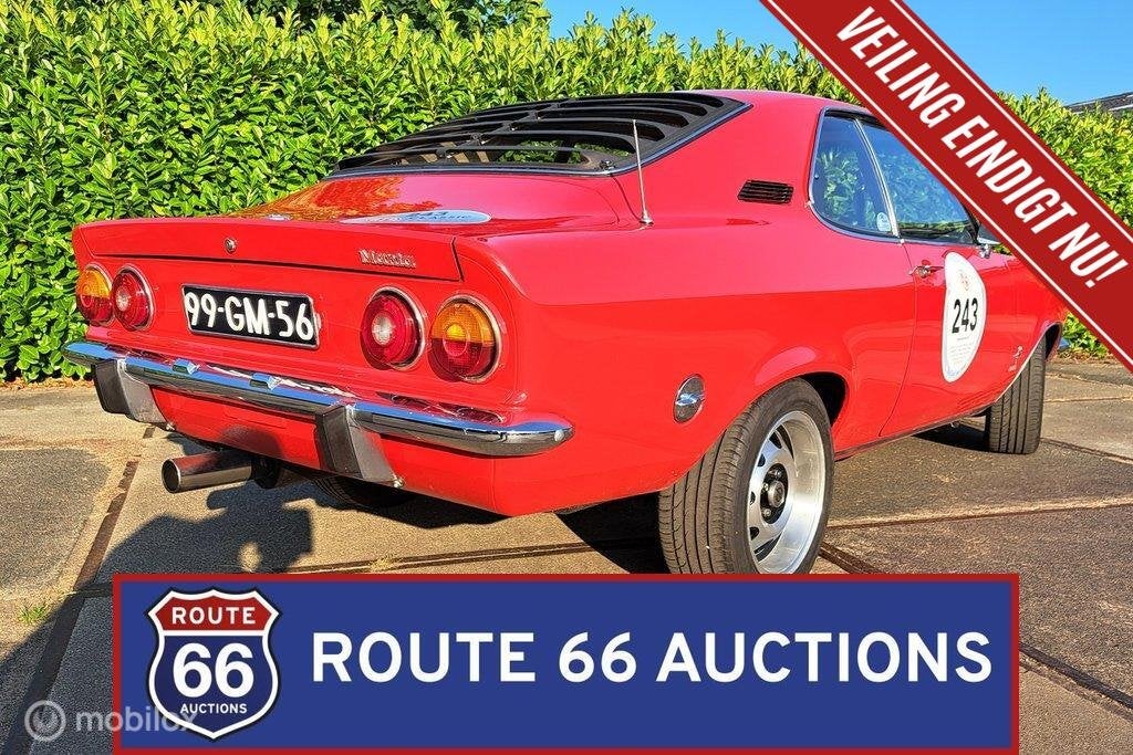 Opel Manta A | 1975 | Route 66 Auctions, Auto's, Oldtimers, Overige carrosserieën, Zwart, Bedrijf, Opel