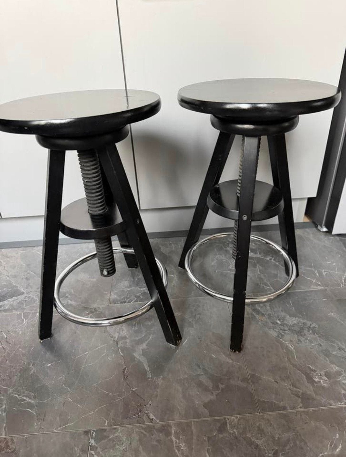 2 draai krukken vintage ikea ringo 1990’s, 2 krukken, Ophalen, Gebruikt, 60 tot 90 cm