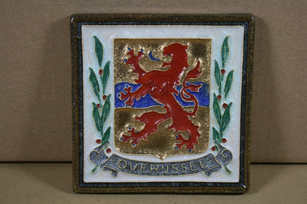 Porceleyne Fles cloisonne tegel Overijssel, Antiek en Kunst, Antiek | Wandborden en Tegels, Ophalen of Verzenden