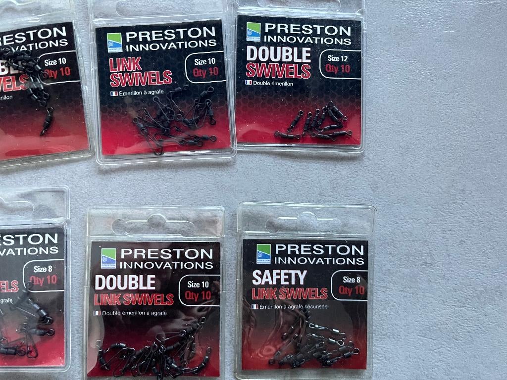adv 436 /  NIEUW mixset 8 pakjes diverse swivels PRESTON, Ophalen of Verzenden, Nieuw, Overige typen