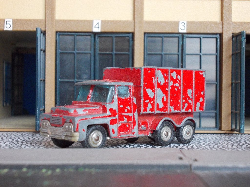 +/- 1:100 Guy Warrior Truck - Husky Models rood, Ophalen of Verzenden, Gebruikt, Auto