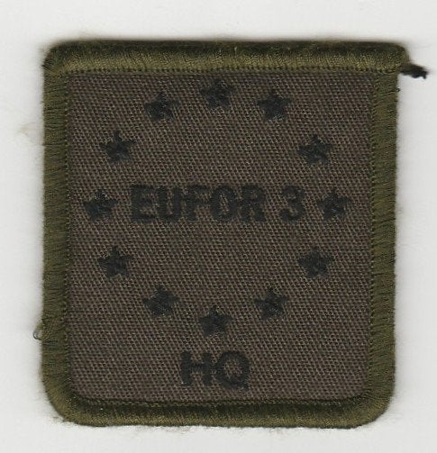 Embleem EUFOR 3 HQ (Bosnië), Verzenden, Landmacht, Nederland, Embleem of Badge