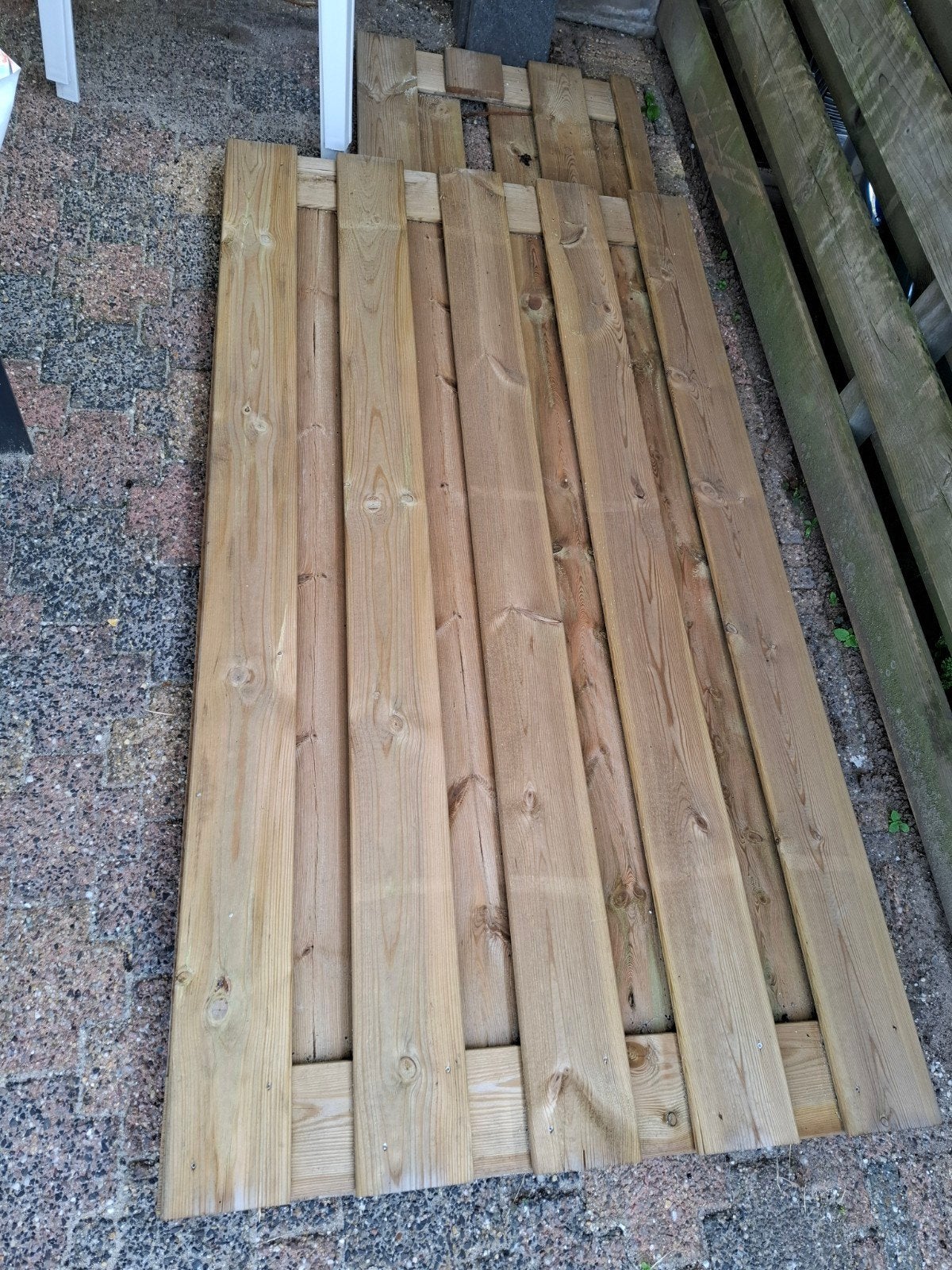 Schutting deel van 1.85m nieuw, Ophalen, Nieuw, Hout, Minder dan 3 meter