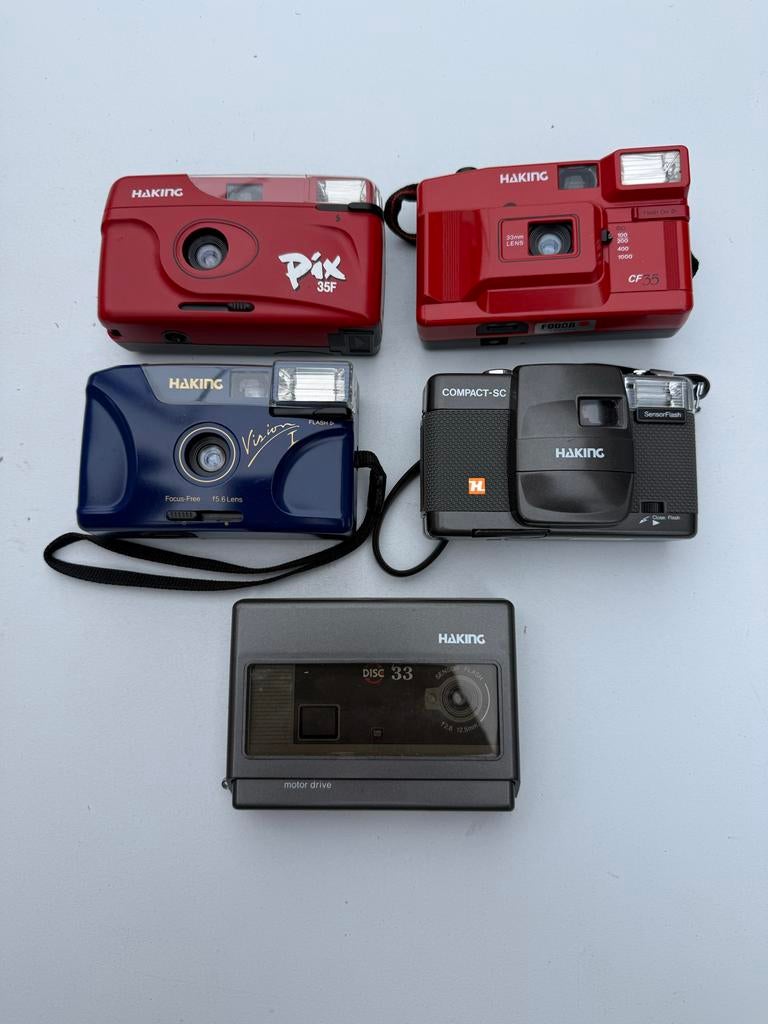5 vintage Haking camera's, Audio, Tv en Foto, Fotocamera's Analoog, Ophalen of Verzenden, Gebruikt, Compact, Overige Merken