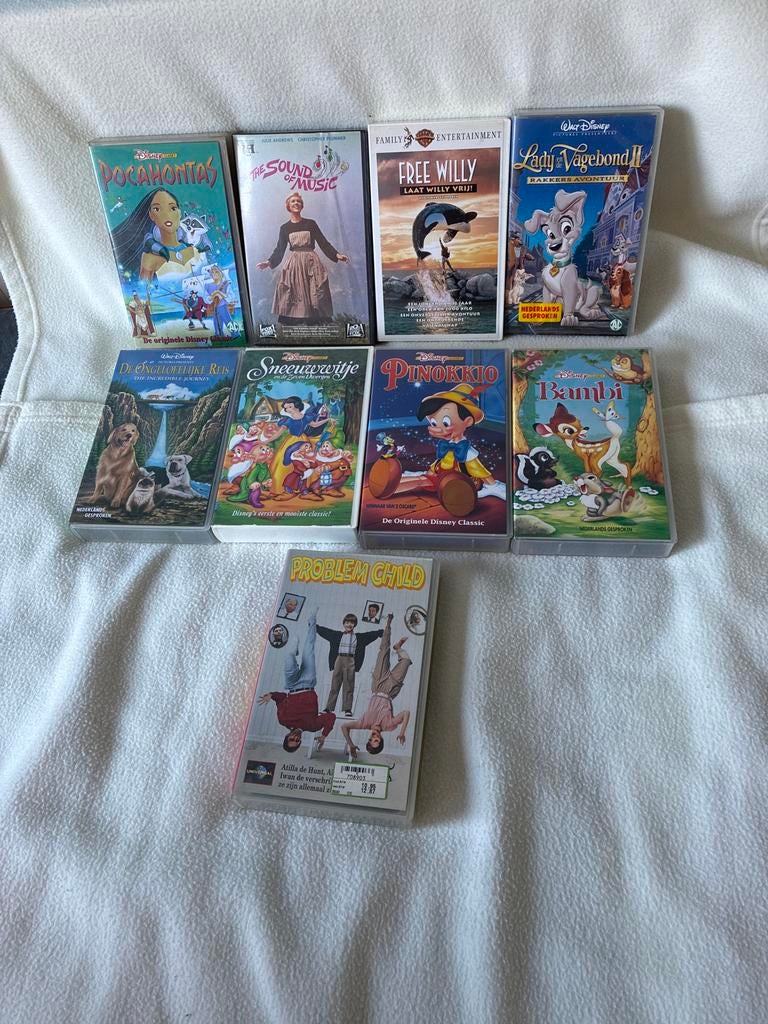 Grote collectie VHS-banden: Disney, musicals en meer, Cd's en Dvd's, Alle leeftijden, Ophalen of Verzenden, Gebruikt, Overige genres