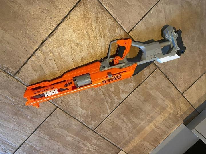 Nerf N-Strike Elite Accustrike AlphaHawk sniper blaster, Ophalen of Verzenden, Gebruikt