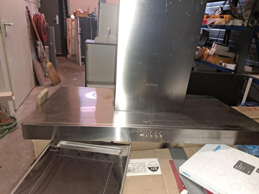 Smeg KS90XE-2 Wandschouwkap - RVS Afzuigkap, Witgoed en Apparatuur, Afzuigkappen, Ophalen, Gebruikt, Vrijstaand, Motor