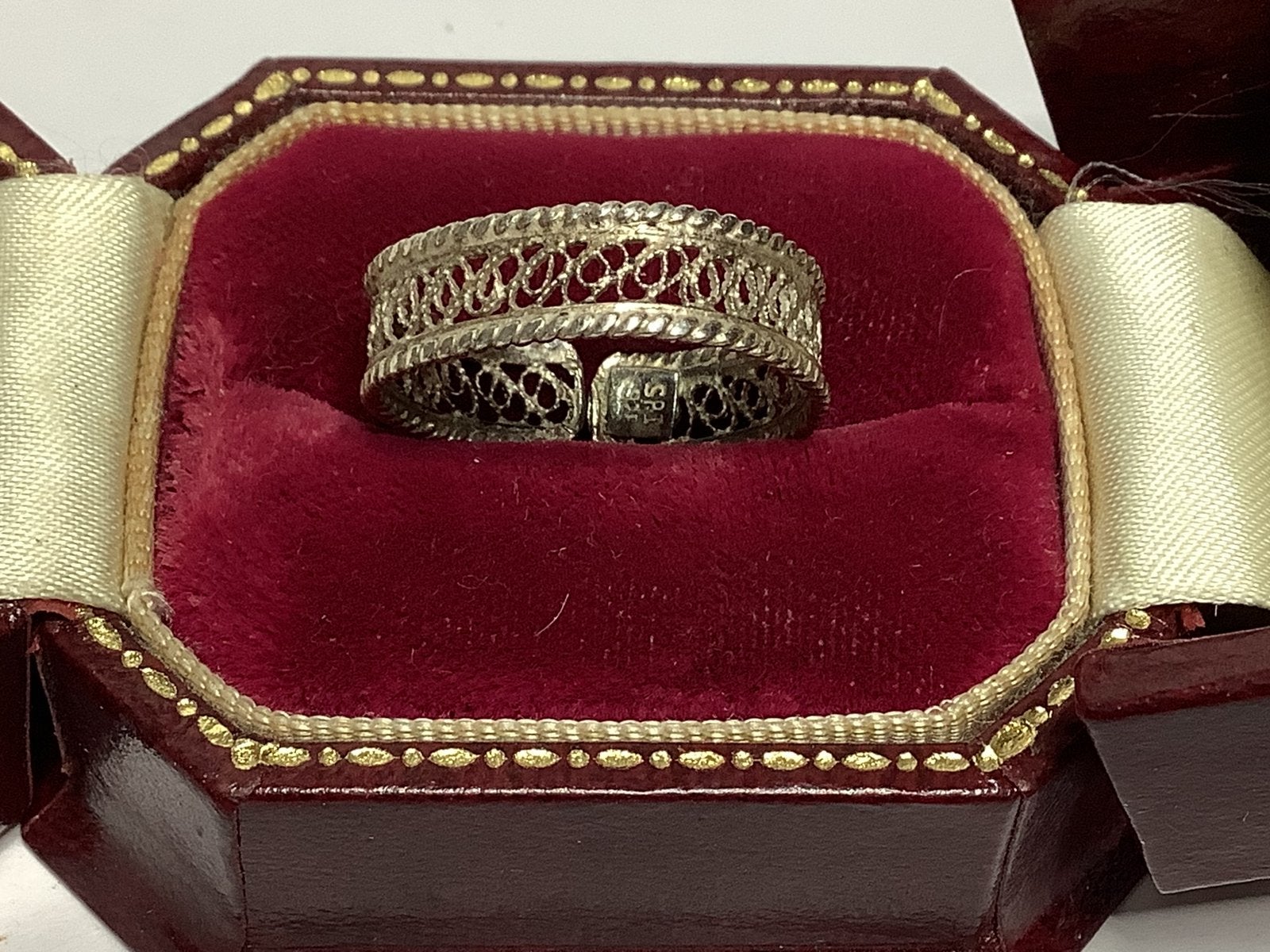 FILIGREIN 925 ZILVER RING HEEL FRAAI, Sieraden, Tassen en Uiterlijk, Antieke sieraden, Verzenden, Zilver, Ring