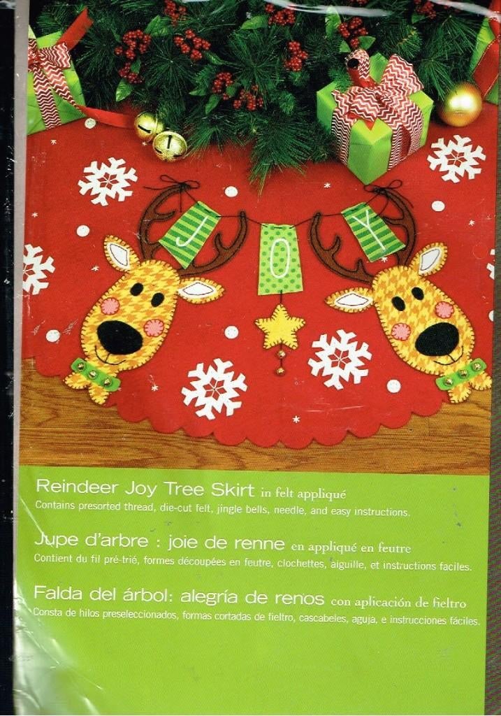 Cado dimensions borduur-/viltpakket, reindeer joy tree skirt, Ophalen of Verzenden, Nieuw, Handborduren, Borduurpakket