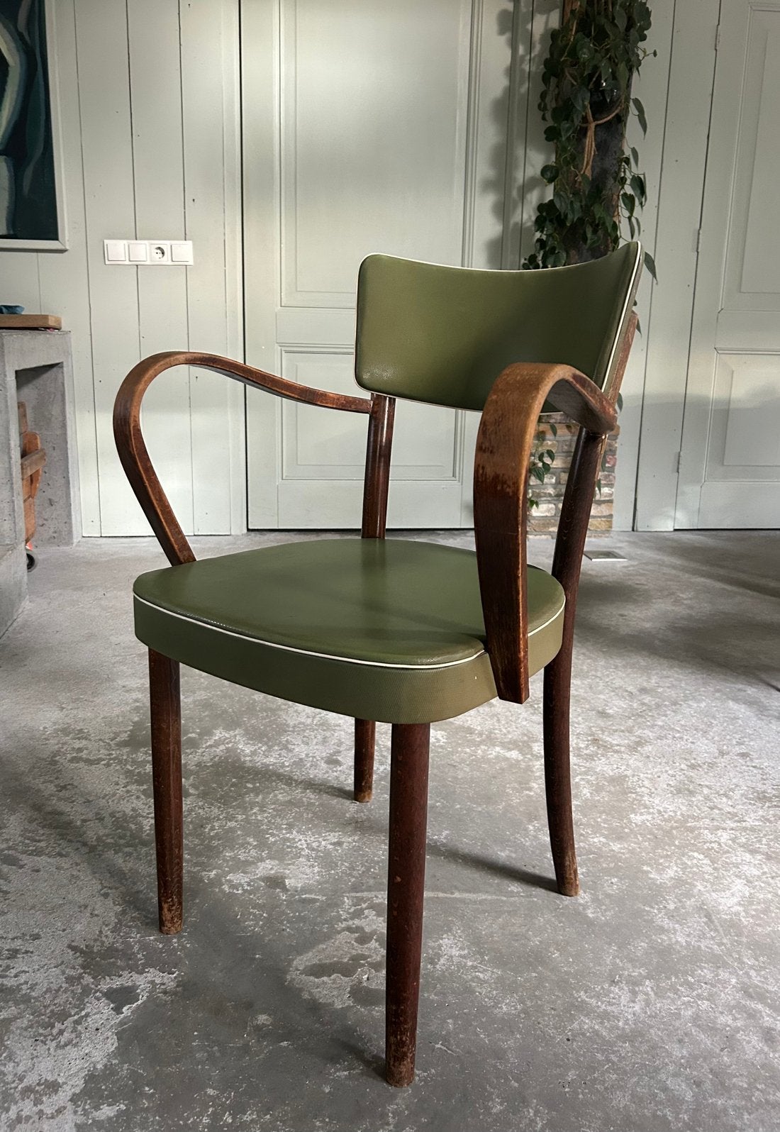Mid-Century Design Vintage Caféstoel Thonet stijl 1955, Ophalen