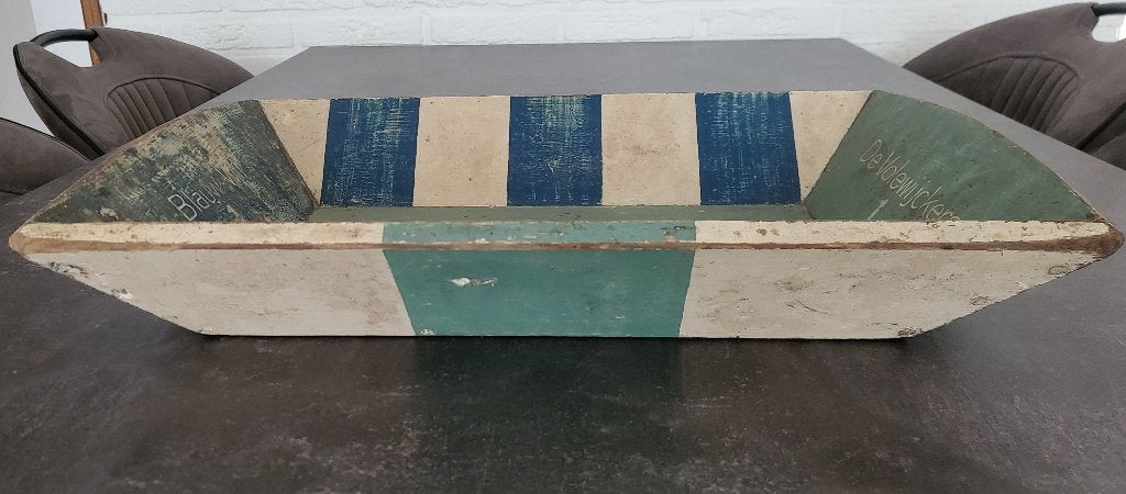 Vintage Aardappelschilbak gemaakt als voetbalveld, Ophalen, Gebruikt