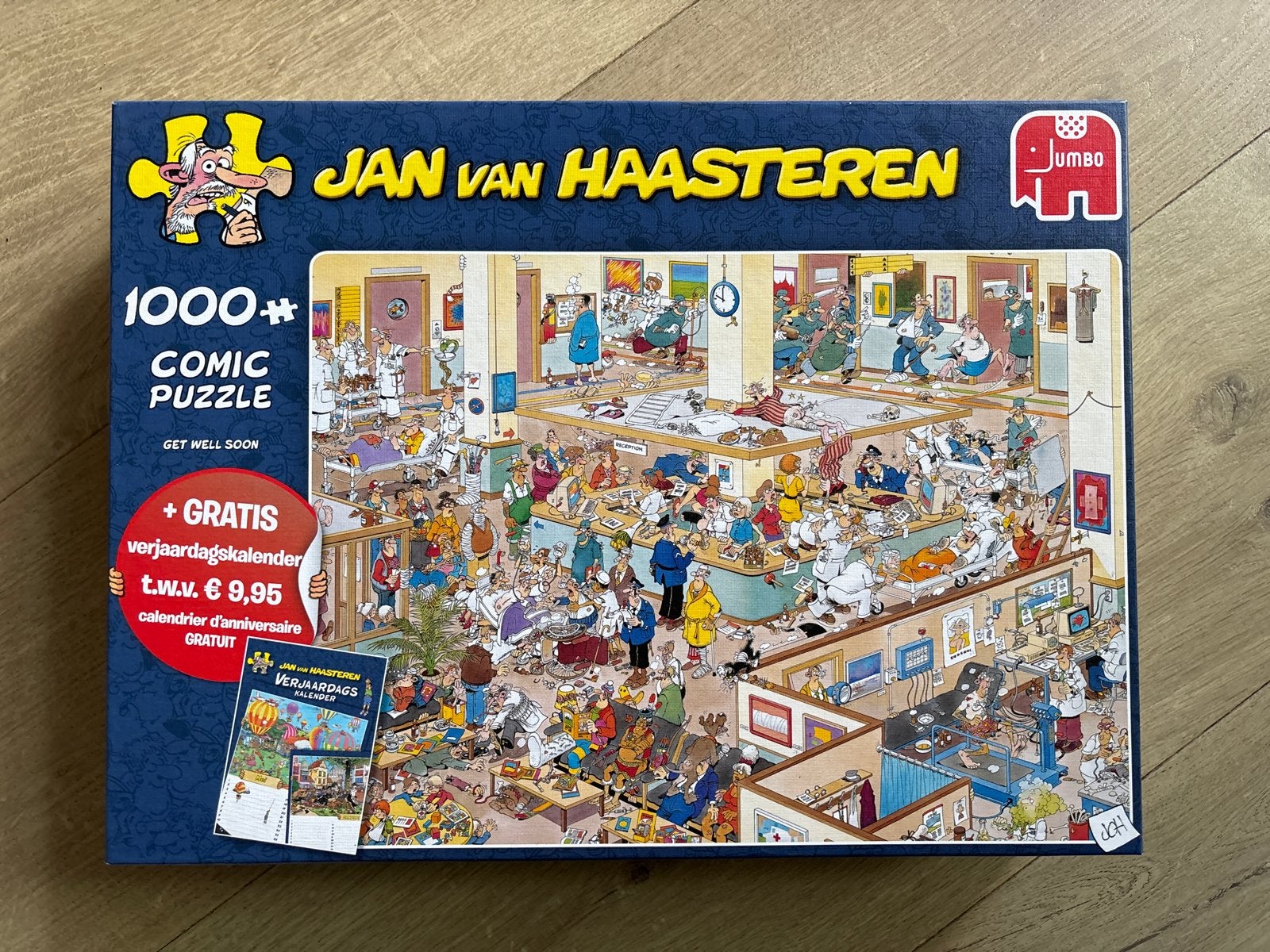 Jan van Haasteren puzzel "Get Well Soon" 1000 stukjes, Ophalen of Verzenden, 500 t/m 1500 stukjes, Zo goed als nieuw, Legpuzzel
