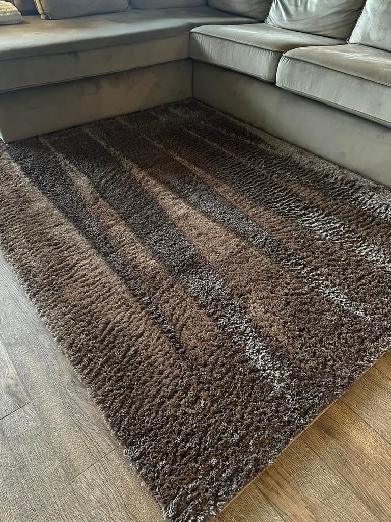 Vloerkleed taupe teddy 160x230, Huis en Inrichting, Stoffering | Tapijten en Kleden, Ophalen, 150 tot 200 cm, 200 cm of meer, Zo goed als nieuw
