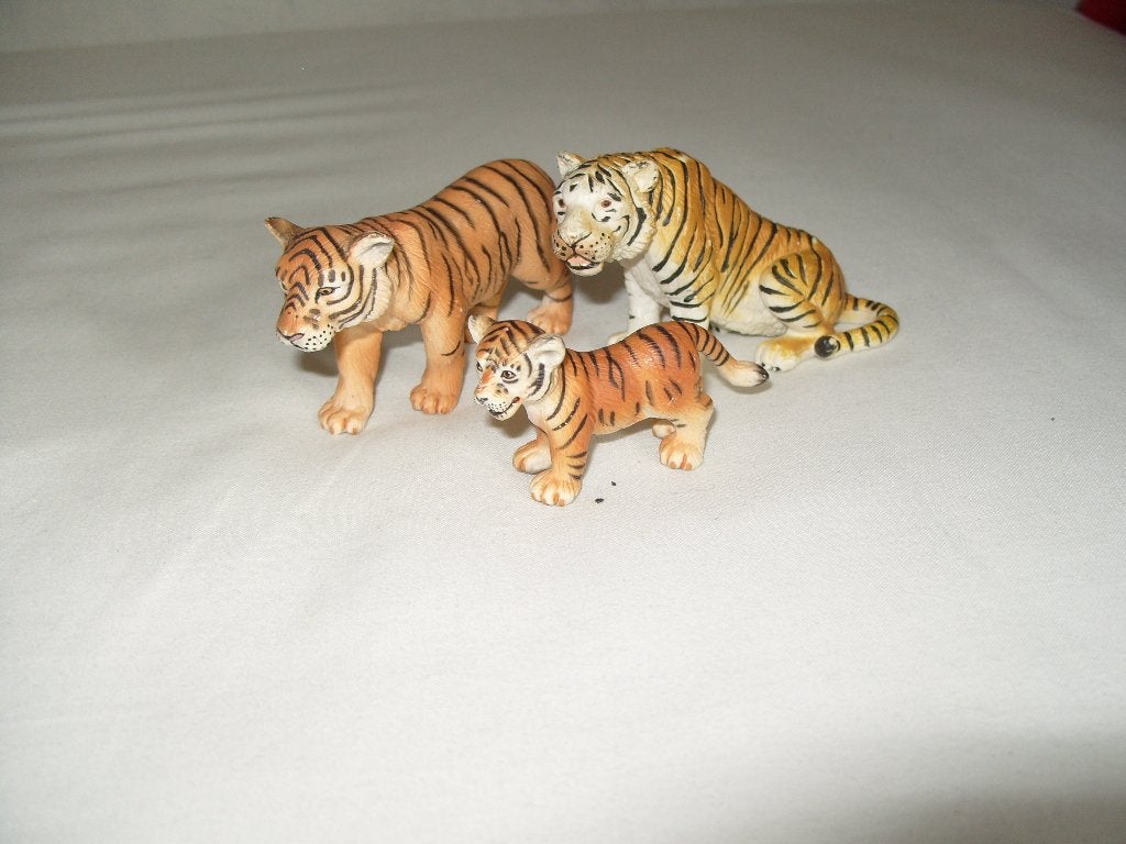 Schleich familie tijger, dierfiguren, Verzenden, Gebruikt, Wild dier, Beeldje of Figuurtje