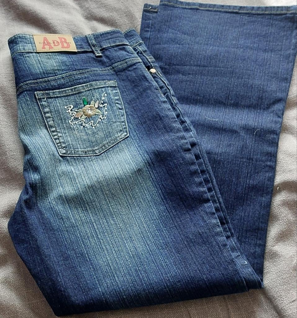 D blauwe stretch  jeans 46, Blauw, Maat 46/48 (XL) of groter, Nieuw, Ophalen of Verzenden