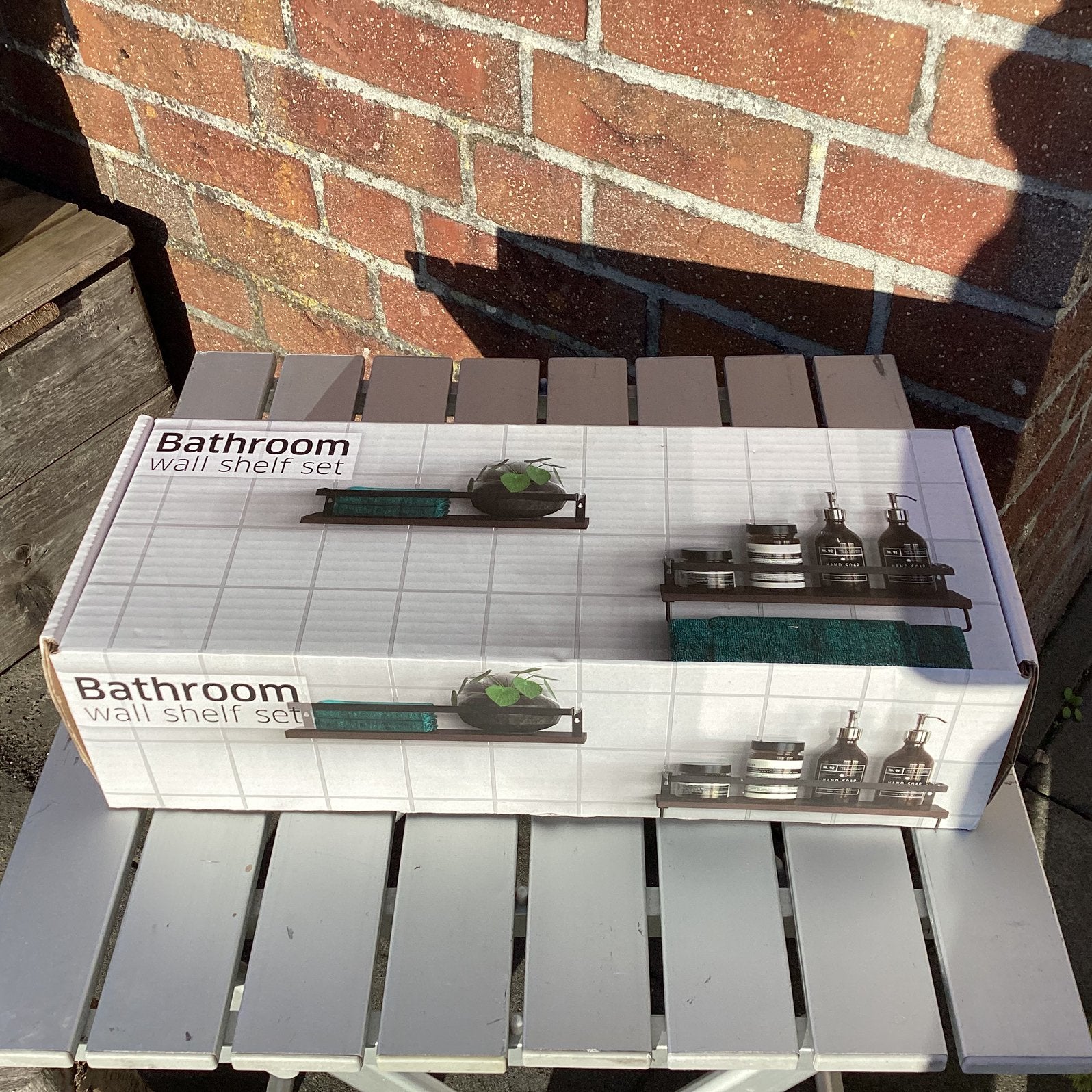 Badkamerrekje met handdoekstang, Ophalen, Nieuw, Zwart