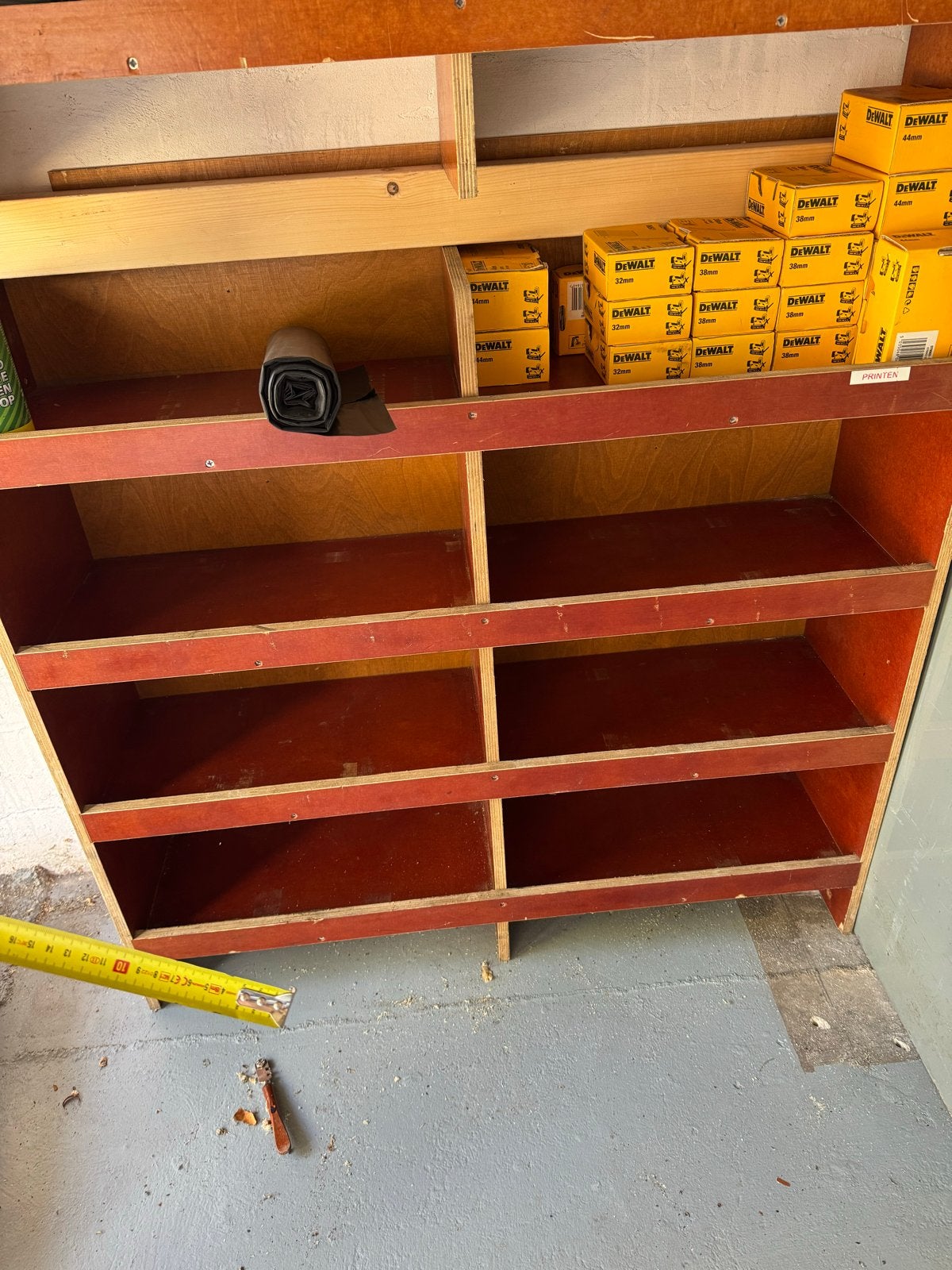 Stevige houten opbergkast / stellingkast, Ophalen of Verzenden, Gebruikt