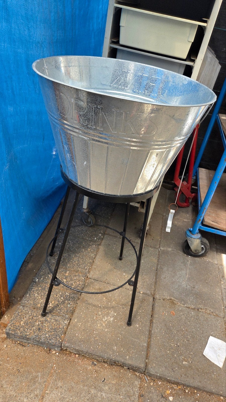 Grote ijzeren ijsbucket / ijs emmer voor feesten, Ophalen