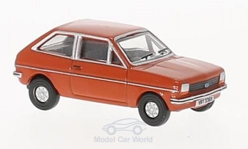 Schaalmodel Ford Fiesta MK I 1976 donker oranje, Ophalen of Verzenden, Nieuw, Auto