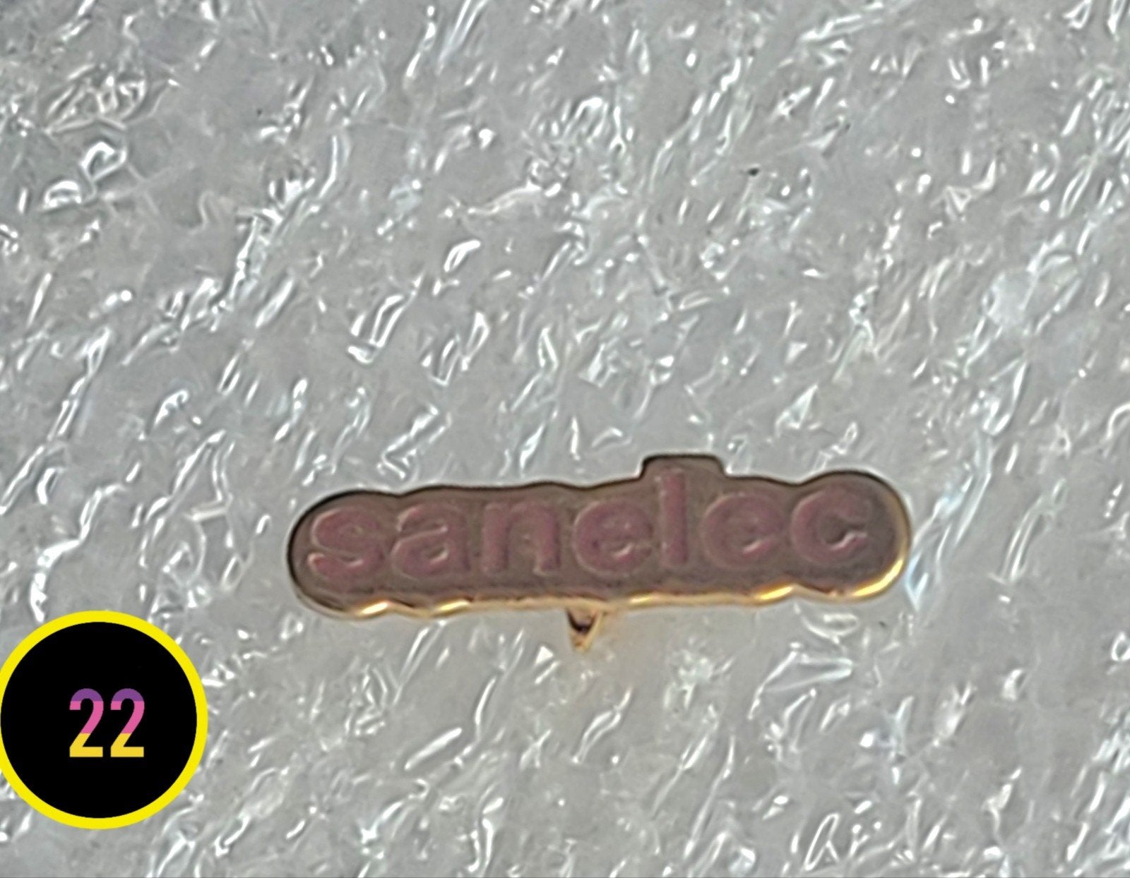 Vintage Sanelco Pin, Verzenden