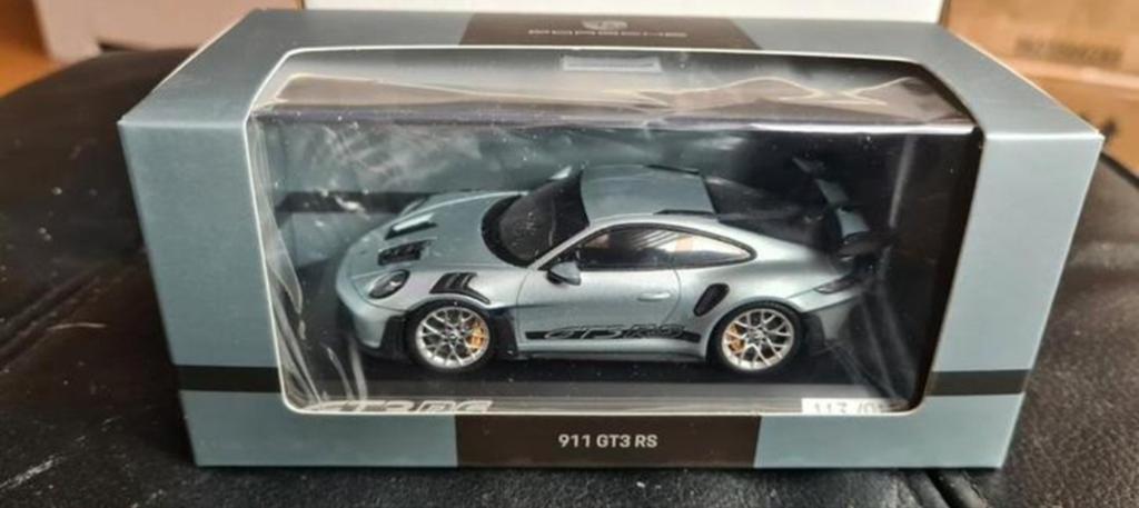 Origineel PORSCHE DEALERMODEL 911 GT3 RS 992 zilver/zwart, Ophalen of Verzenden, Nieuw, Auto, Overige merken
