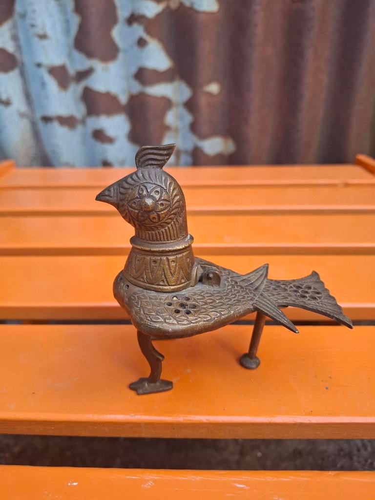 Prachtige messing koperen wierrook brander sierobject, Antiek en Kunst, Antiek | Tin, Ophalen of Verzenden