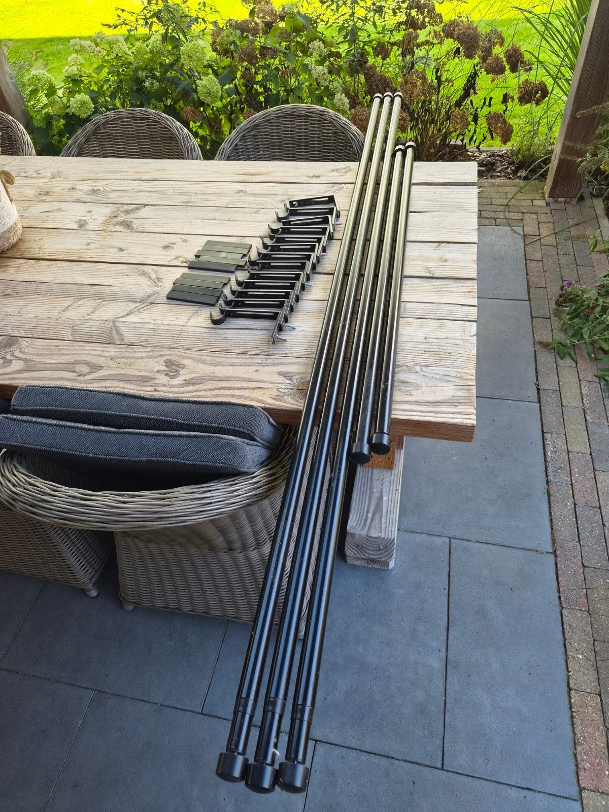 Ikea Hugad gordijnroedes, Ophalen, Inclusief montageonderdelen, Gebruikt, Zwart