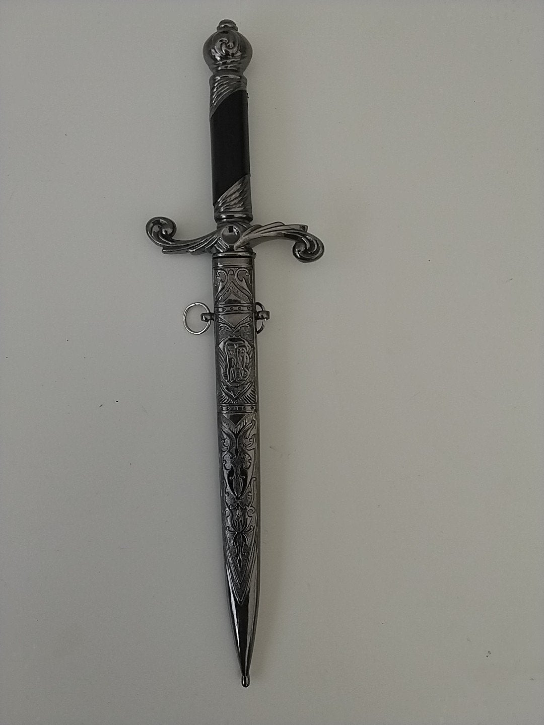 Decoratieve dolk met schede, gedetailleerd metaalwerk, Ophalen of Verzenden, Gebruikt