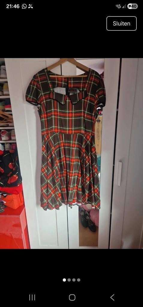 Mooie Voodoo Vixen jurk - Schotse ruit, Maat 38/40 (M), Overige kleuren, Voodoo Vixen, Ophalen of Verzenden