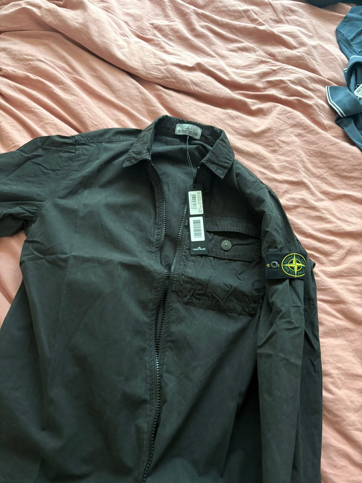 Stone Overshirt Zwart Zomerjas Maat M (cp company), Kleding | Heren, Ophalen of Verzenden, Zo goed als nieuw, Zwart