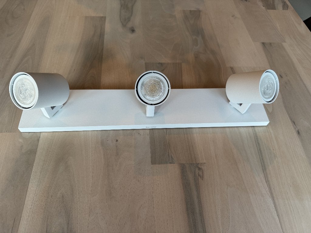 Philips Runner 3-spot wit + 3x Hue White Ambiance GU10, GU10, Ophalen of Verzenden, Zo goed als nieuw, LED