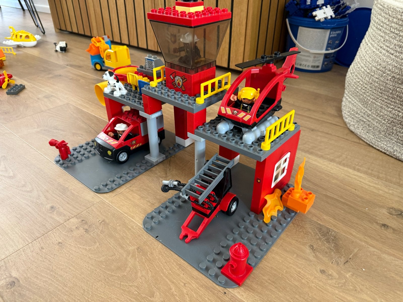 LEGO Duplo Brandweerkazerne, Brandweerwagen & Politie Motor, Ophalen of Verzenden, Gebruikt, Overige merken