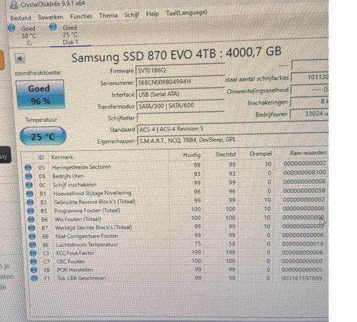 Samsung 870 EVO ssd 4TB en 2TB, Ophalen of Verzenden, Zo goed als nieuw, Desktop