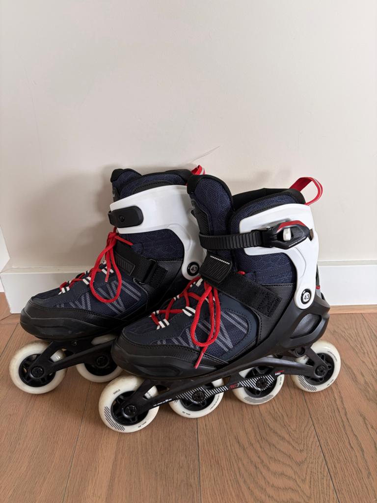 Oxelo Fitness-skates Fit500 blauw/rood maat 43, Zo goed als nieuw, Inline skates 4 wielen, Ophalen, Overige merken
