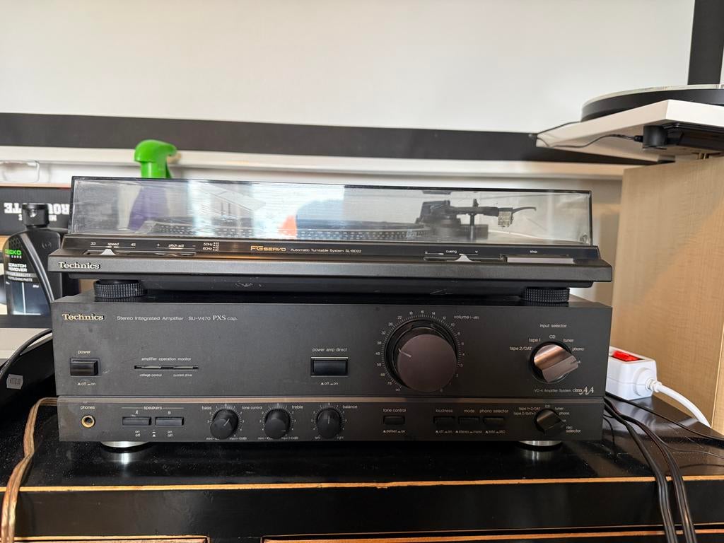 Technics SU-V470 versterker & SL-BD22 platenspeler set, Ophalen, Zo goed als nieuw, Platenspeler, Technics