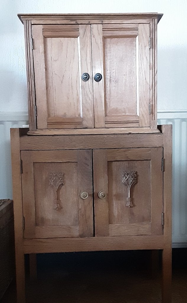 2  houten kastjes waarvan 1 een muurkastje, Huis en Inrichting, Kasten | Overige, Ophalen, Gebruikt