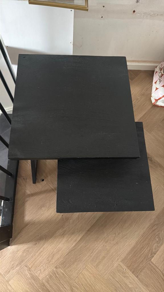 Bijzet tafel zwart, Ophalen, Zo goed als nieuw