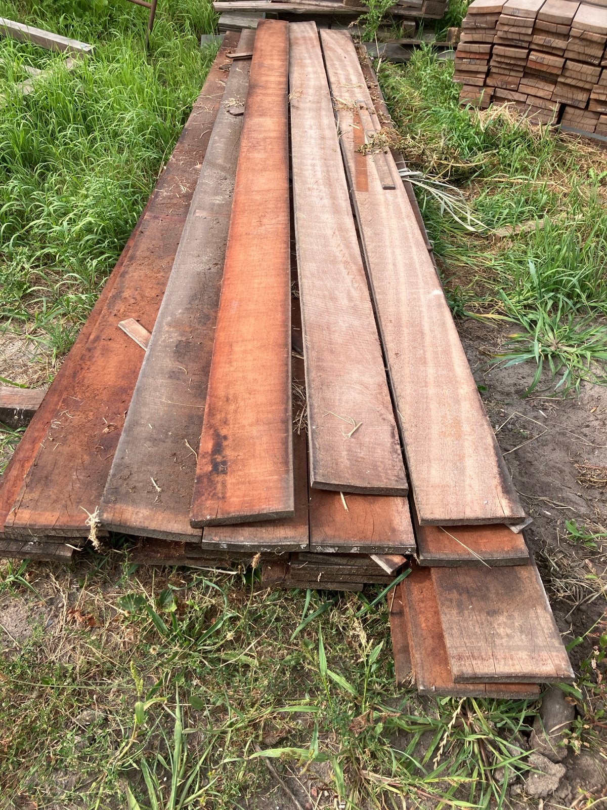 Hardhouten planken voor diverse projecten, Gebruikt, 25 tot 50 mm, Ophalen of Verzenden, Plank