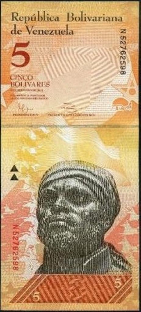 Venezuela bankbiljet 5 Bolivares 2011, Pick 89e UNC, Ophalen of Verzenden, Zuid-Amerika, Los biljet
