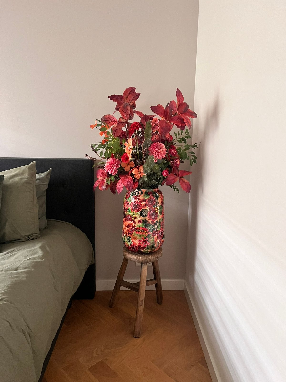 Zijdebloemen inclusief vaas, Ophalen, Overige materialen, Overige kleuren, 50 tot 75 cm