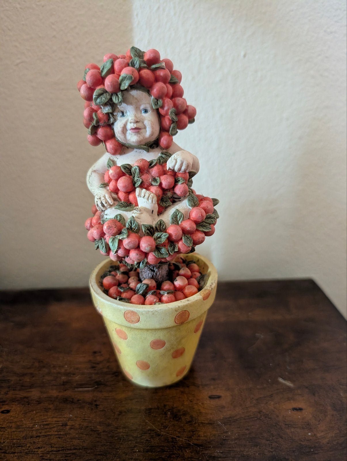 Beeldje Anne Geddes Enesco Limited Edition Kersen 17 cm Vint, Verzamelen, Ophalen of Verzenden, Gebruikt, Mens