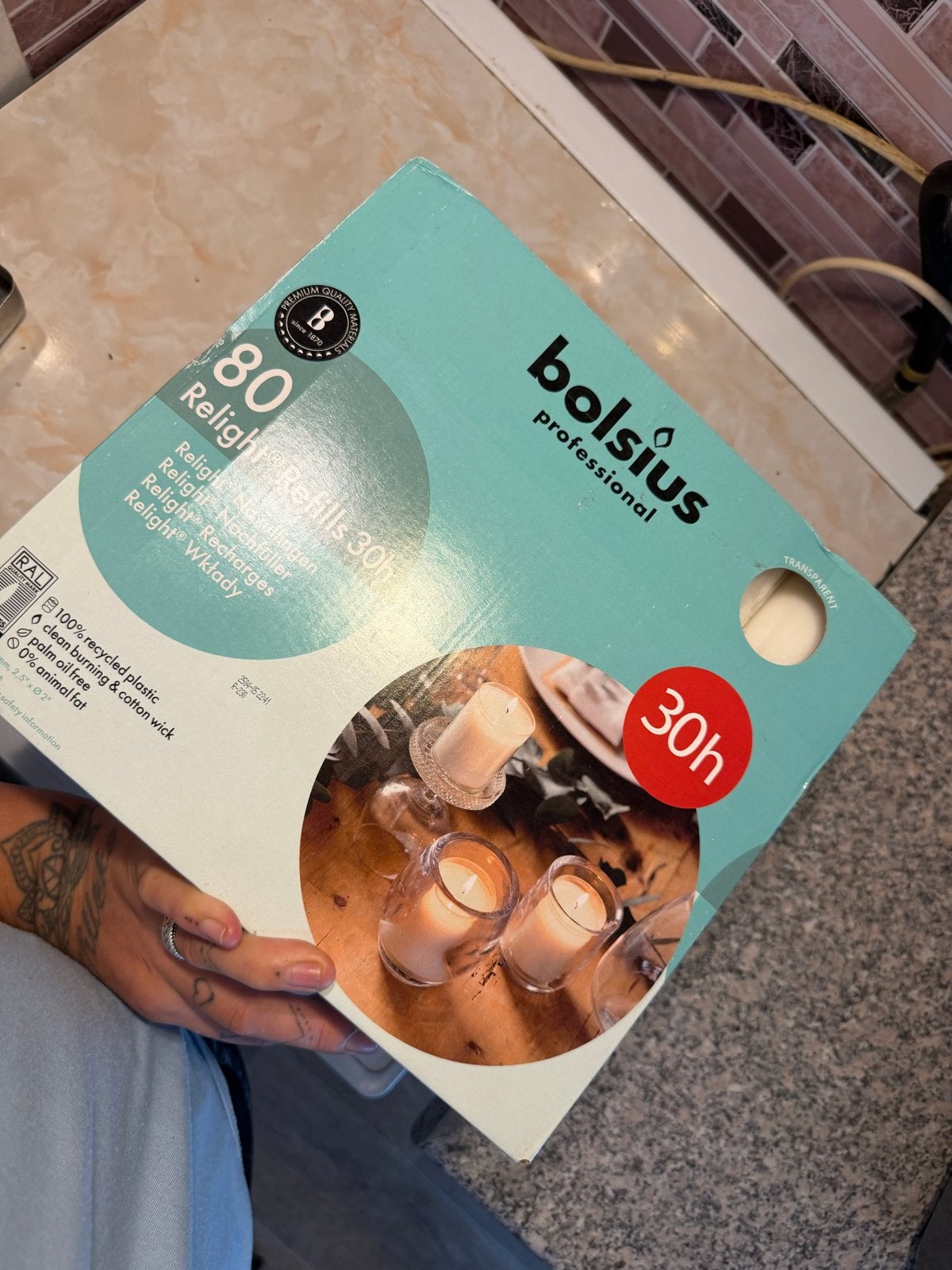Bolsius Professional Relight Navullingen 30h - 80 stuks, Ophalen, Kaars, Wit, Overige merken