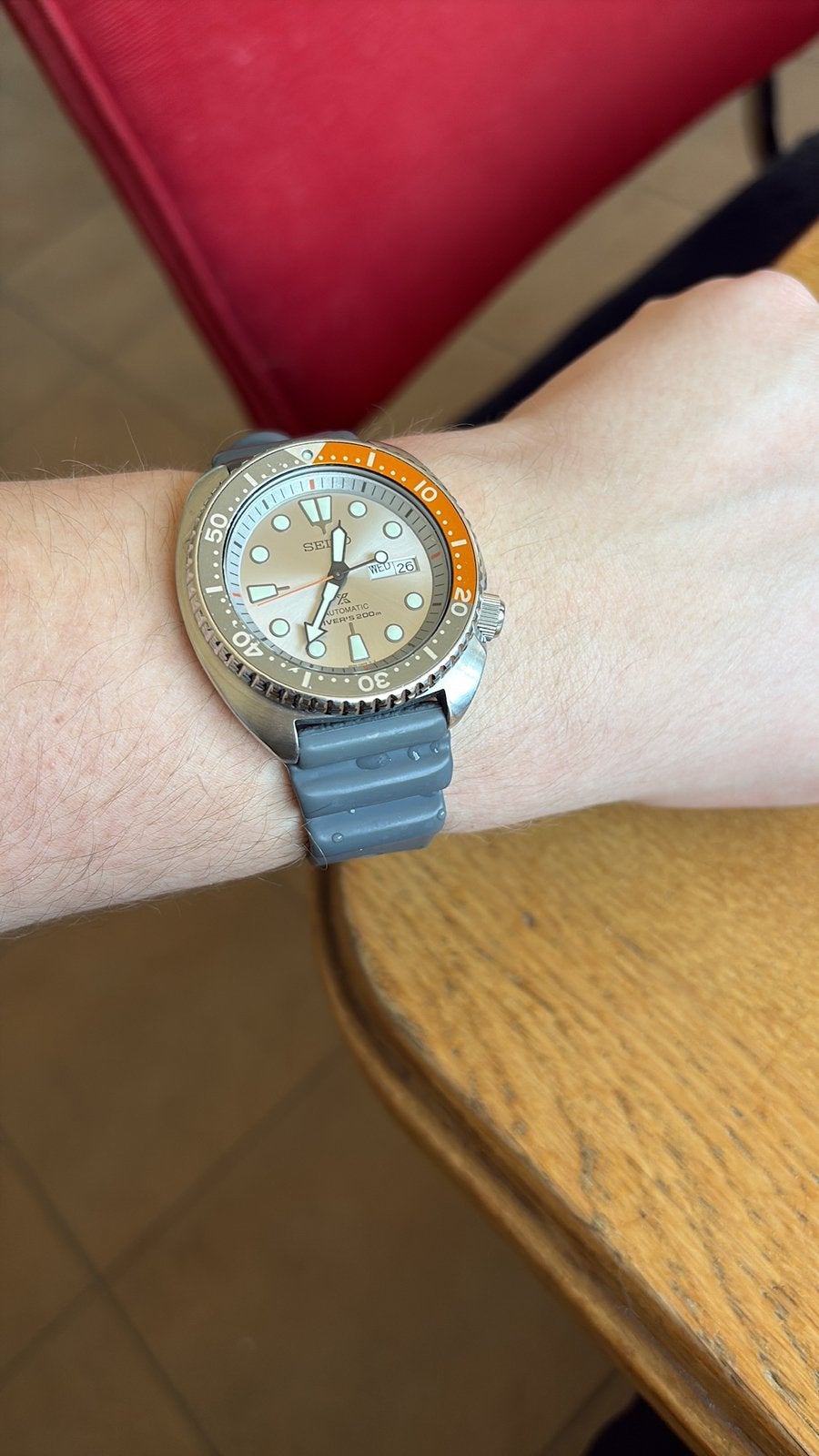 Seiko Prospex Turtle Dawn Grey SRPD01K1 Limited Edition, Seiko, Gebruikt, Staal, Verzenden