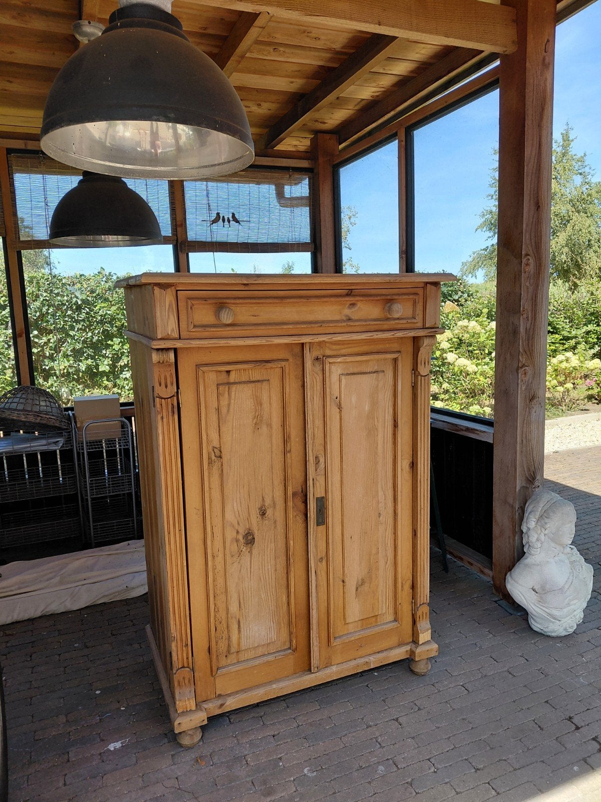 Kast, grenen, kast met lade bovenin, brocante, Ophalen