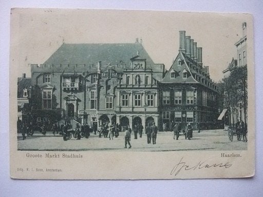 P298 Haarlem - Groote Markt Stadhuis - 1901, Verzenden, Voor 1920, Gelopen, Noord-Holland