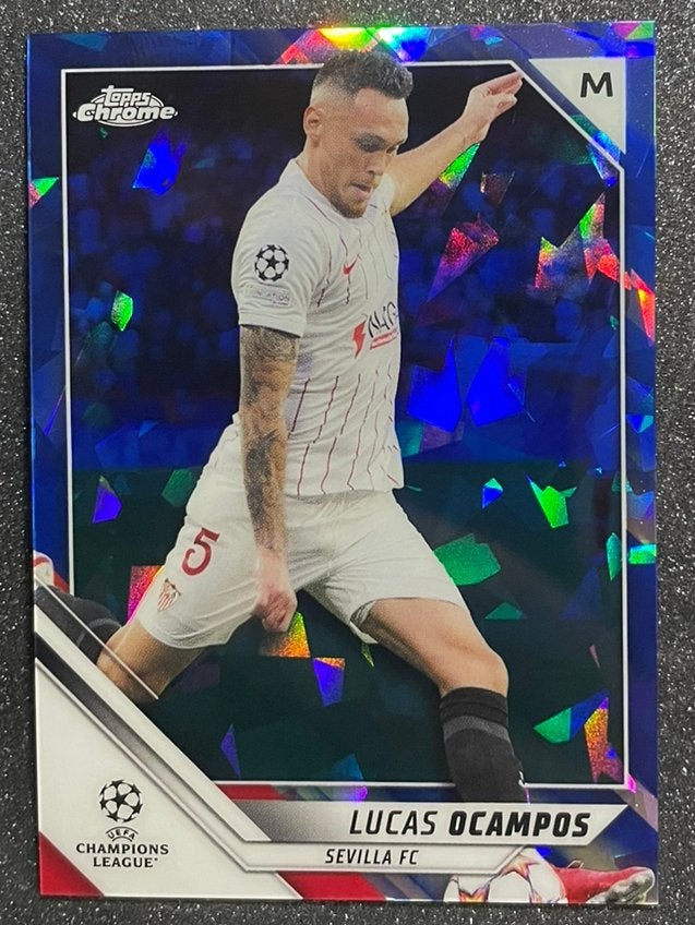Topps CHROME 2022    SAPPHIRE    OCAMPOS    SEVILLA FC, Verzenden, Zo goed als nieuw, Plaatje