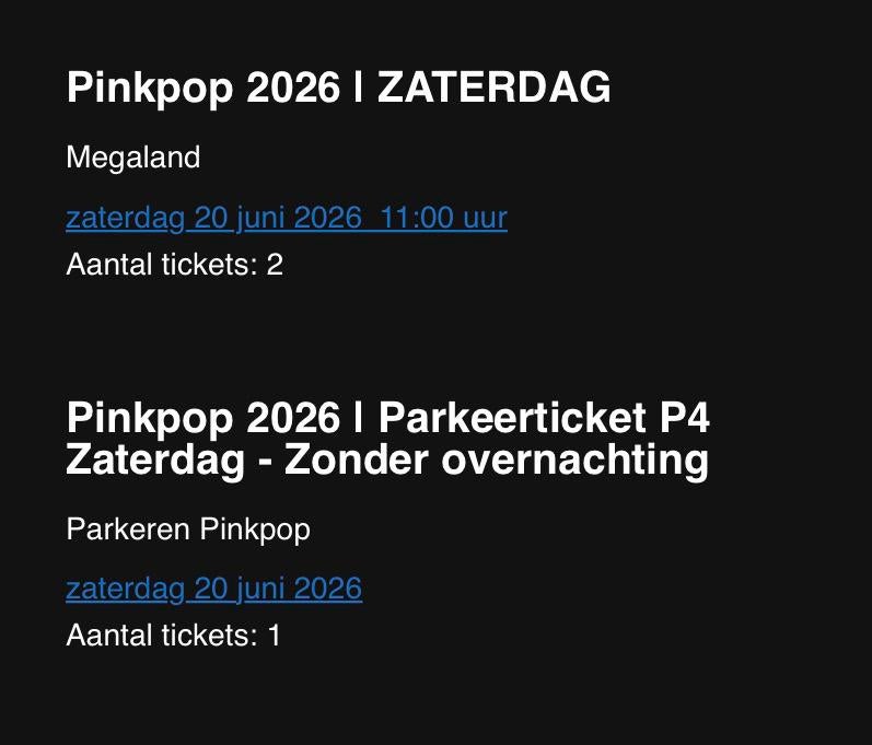 Pinkpop 2026, Twee personen