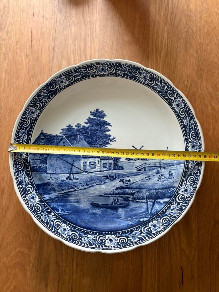 delfts blauw boch royal sphinx bord, Antiek en Kunst, Antiek | Wandborden en Tegels, Ophalen